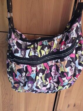 Tokidoki Patterned Fabric Slouchy Handbag